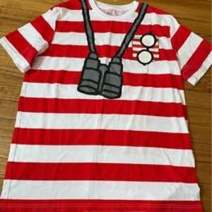 Where’s Waldo Halloween costume adult large - red stripes binoculars men women